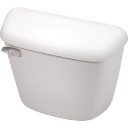 Item 454298, Alto. White toilet tank and cover. 1.6 GPF (gallons per flush)/6.