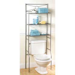 Item 454842, Metal spacesaver bathroom cabinet with 3 shelves. Size: 24" W. x 68.25" H.