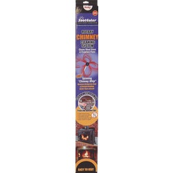 Item 454902, SootEater rotary chimney cleaning system cleans wood stove and fireplace 