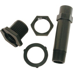 Item 455233, Kit includes: 1/2" MPT overflow pipe and hex head for easy installation and