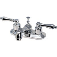 F5111020CP-JPA3 Home Impressions 2 Metal Lever Handle 4 In. Centerset Bathroom Faucet with Pop-Up