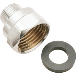 Item 455910, Chrome-plated brass Speedi water supply adapter with washer. 3/8" O.D.
