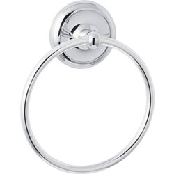 Item 456772, Aria series aluminum/zinc die-cast towel ring with concealed mounting 