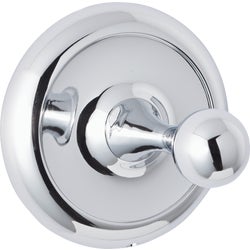 Item 456810, Aria series aluminum/zinc die-cast single robe hook with concealed mounting