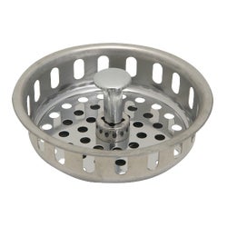 Item 457051, Stainless steel replacement basket, universal fit for 3-1/2" strainer 