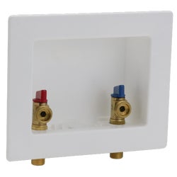 Item 457523, Durable brass E-Z TURN quarter turn ball valves provide 1/2" sweat 