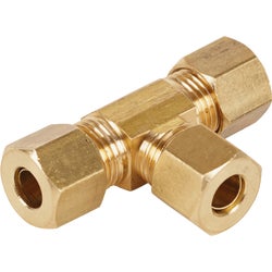 Item 458414, 3-way compression fittings. O.D. tube size. 1 per card.
