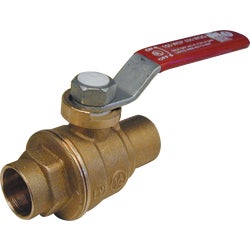Item 459523, Forged brass full port ball valve solder. 600 P.S.I.