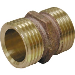 Item 459872, Brass, 3/4" Male hose thread x 3/4" Male hose thread 1 end or tapped 1/2" 