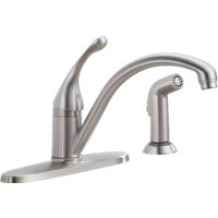 400-SS-DST Delta Classic Single Handle Kitchen Faucet with Sprayer faucet kitchen