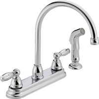P299575LF Peerless Double Handle Designer Kitchen Faucet with Matching Side Sprayer faucet kitchen