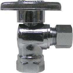 Item 460922, 1/4-turn angle valve controls water flow to household plumbing fixtures.