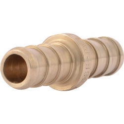 Item 461440, The SharkBite PEX Barb Coupling is made of a lead-free DZR brass, and is an