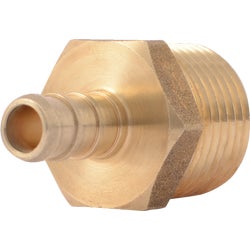 Item 461501, SharkBite PEX Barb threaded male adapter is made of a lead-free DZR brass, 