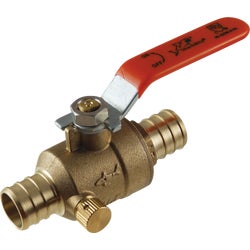 Item 461654, SharkBite brass barb ball valve with drain, bulk.