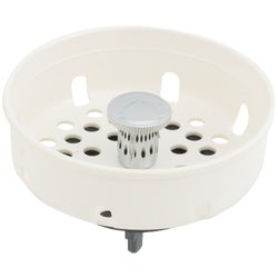 Item 462764, White plastic replacement basket with post.