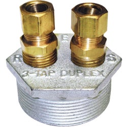 Item 464007, Slip-thru Male compression fittings. Gray iron casting. 2 In.