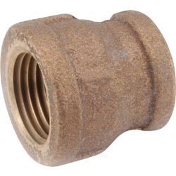 Item 465755, Low lead threaded reducing coupling. Female iron pipe X Female iron pipe.