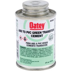 Item 483257, A medium-bodied green colored cement recommended for use in joining ABS to 