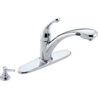 470-PROMO-DST Delta Signature Pull-Out Kitchen Faucet With Soap Dispenser faucet kitchen