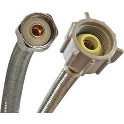 Item 490555, No-Burst connector. 1 connector fits 4 shut-off valve sizes: 3/8 In.