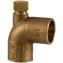 Item 492566, Copper to Copper 90 degree elbow with drain cap.
