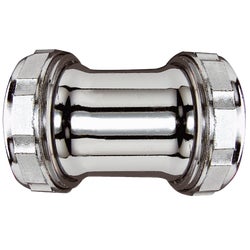 Item 495484, 22-gauge straight coupling. Double slip-joint connections. Chrome-plated.