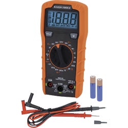 Item 500004, Manual-ranging multimeter that measures AC/DC voltage, DC current, and 