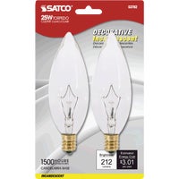 S3782 Satco Candelabra BA9.5 Incandescent Decorative Light Bulb