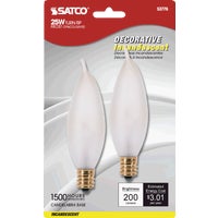 S3778 Satco CA8 Incandescent Turn Tip Decorative Light Bulb