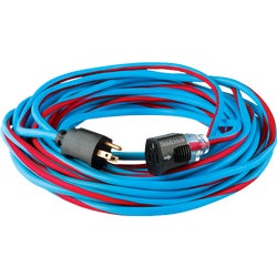 Item 500230, Channellock extension cord with slide locking lighted end.
