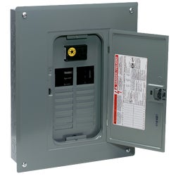 Item 500488, Type QO load center with cover and main breaker installed.