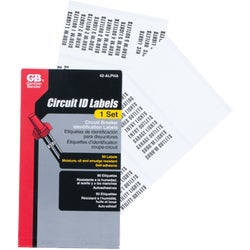 Item 501070, Pocket sized booklet of cloth circuit breaker box markers and matching 