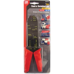 Item 501091, Wire terminal and disconnect kit with stripper/crimper tool.