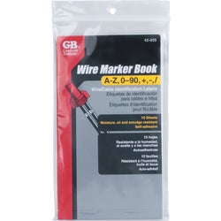 Item 501099, Pocket size book of cloth wire markers and matching terminal markers.