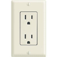 C26-05675-00T Leviton Decora Duplex Outlet With Wall Plate