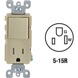 Item 501299, Leviton Decora commercial grade nylon single pole switch and tamper-