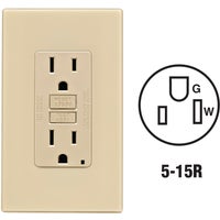 C31-GFNT1-0PI Leviton SmartLockPro Self-Test GFCI Outlet With Screwless Wall Plate