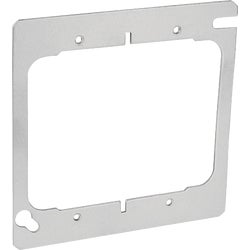 Item 501611, Square 2-gang device ring. Used with 4-inch square boxes.