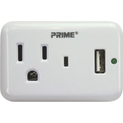 Item 501915, Plug-in outlet and USB (universal serial bus) port charger.