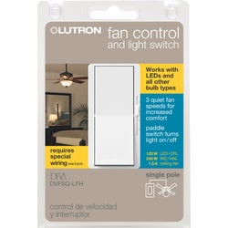 Item 502609, Light and fan switch helps you achieve the ideal comfort level for your 