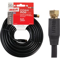 Item 502634, This black digital RG6 coaxial cable with F connector is a quality cable 