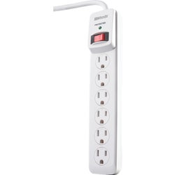 Item 502728, Surge protector strip with safety overload feature.