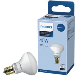 Item 502830, R14 mini incandescent spotlight light bulb with intermediate base.