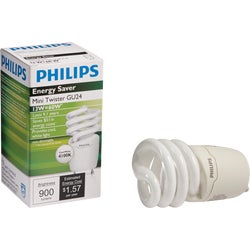 Item 502832, Spiral CFL (compact fluorescent) light bulb with a twist and lock GU24 base