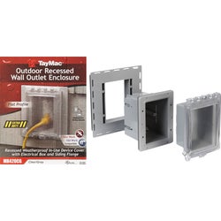 Item 502862, Outdoor recessed wall outlet enclosure.