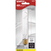 S3710 Satco T6.5 Intermediate Base Incandescent Tubular Light Bulb