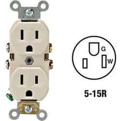 Item 502979, Commercial Specification Grade duplex outlet.