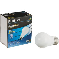 Item 503057, This Philips A15 DuraMax fan or appliance light bulb is ideal for use in 