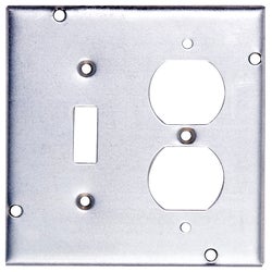 Item 505019, Steel, 4-11/16 In. square, for switch/outlet combination.